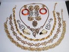 VINTAGE TRIFARI COSTUME JEWELRY LOT. ALFRED PHILIPPE. 4 NECKLACES 6 EARRING SETS