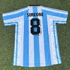 Argentina 1998 World Cup Home Diego Simeone #8 Men's L/M — photo 1