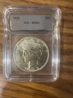 1922 Silver Peace Dollar $1 ICG MS62 Uncirculated Nice Coin