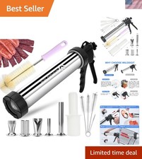 Jerky and Sausage Making Kit   2.1 LB Stainless Steel Gun  Accessories