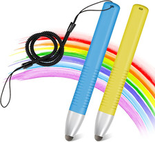 2Pcs Kid-Friendly Stylus Pens for Touch Screens, Tablet Stylus Pen with Spring C
