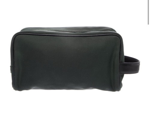 Louis Vuitton Parana Pouch Olive Green  Leather Fabric Cosmetic Toiletry Bag