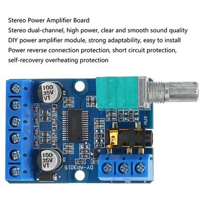 30Wx2 Stereo Digital Power Amplifier Board DIY Modul Mit Lautstärkeregelung 12V