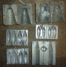 6x Moldes de peso de pesca con plomo Moldes Herramienta de pesca