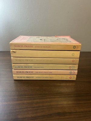 LOT of 6: MARCEL PROUST BIO BOOKS FROM REMEMBRANCE OF THINGS PAST - 1970 PBK Vtg