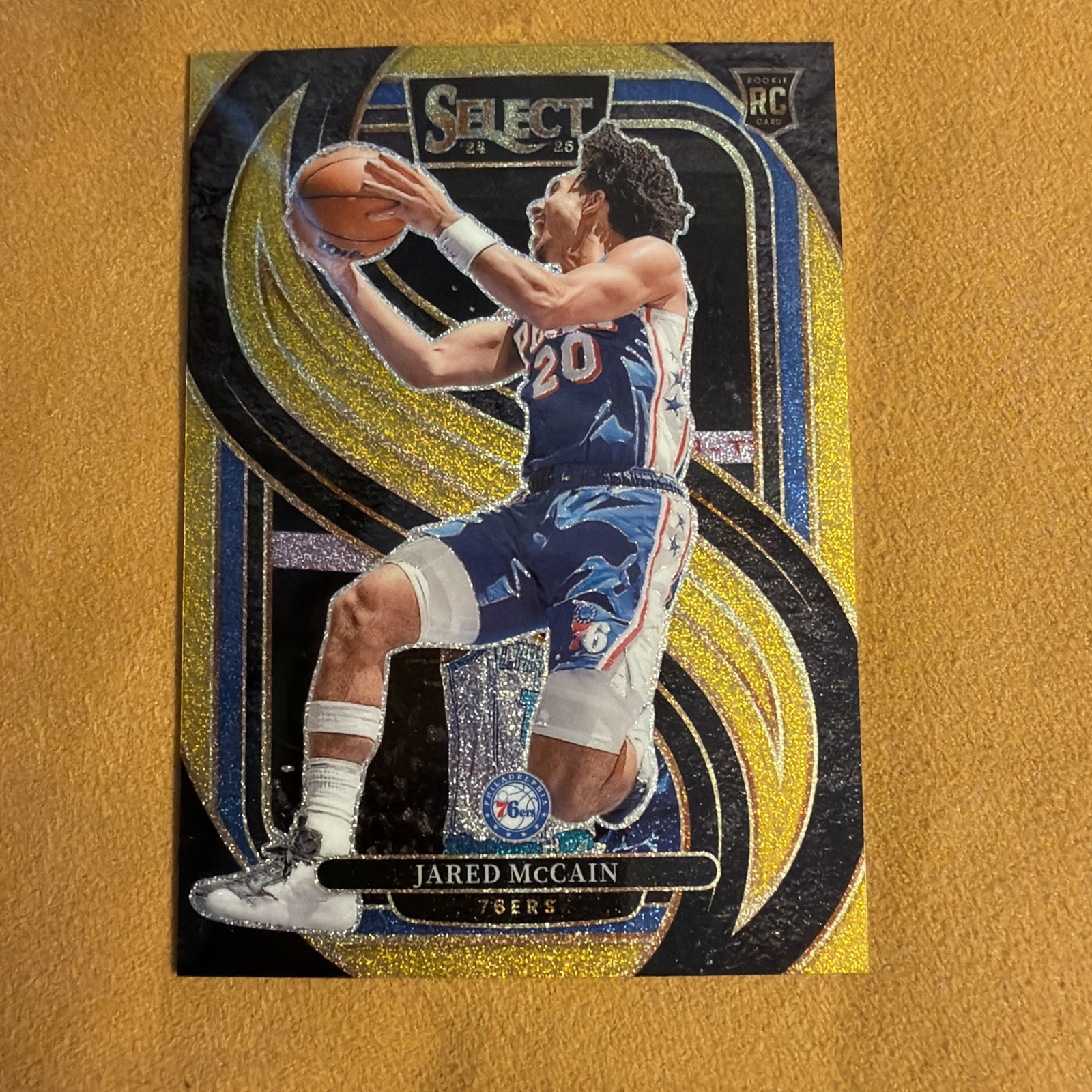 2024-25 Select Jared McCain Premier RC Gold Glitter Prizm #184 76ers