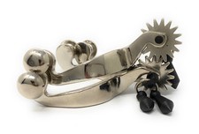 AJ Tack Baby Nickel Plated Spurs, Keepsake