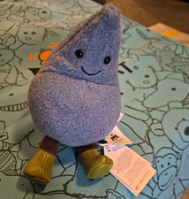 Jellycat Amuseables Blue Plush Soft Toy with Green Boots Small with Tags