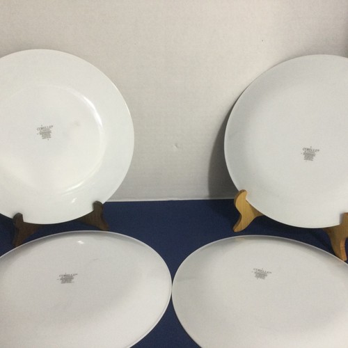 CORELLE BLUE HEARTS DINNER PLATES DISCONTINUED PATTERN SET OF 4 10 1/4” #2 - Picture 3 of 5