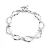 "Silverly Sterling Silber Twisted Infinity Symbole \"8\" Armband"