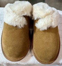 Koolaburra by UGG Milo Women  s Slide Slippers Chestnut Sherpa Size 5 New