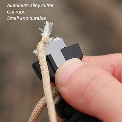 6 In 1 Paracord Bracelet Watch Band 22mm Buckle With Fire Starter Compass Wh DON