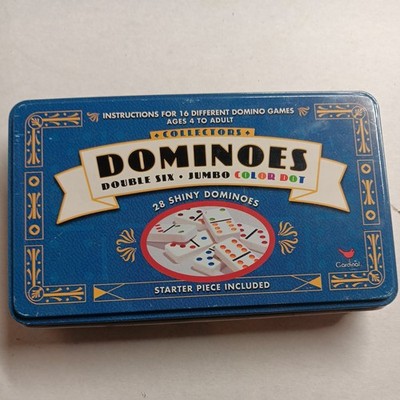 Cardinal Industries Inc Double 6 Dominoes In Tin Assorted Colors (9510C-6)