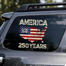 America 250th Anniversary USA Flag Patriotic Vinyl Decal