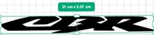 2x Honda sticker decals motocycle panel sticker (CBR) (gloss black)EXACTLY SIZED