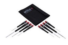Wiha 26199 Precision Screwdriver Set 8 Piece Slotted Phillips Tool Steel