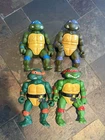1989 1990 TMNT Giant 13” Vintage Teenage Mutant Ninja Turtles Lot Of 4