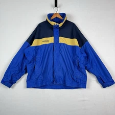 Columbia Bugaboo Jacket Men Size XL Full Zip Blue Yellow - Outer Shell Only