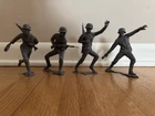 LOT OF 4 VINTAGE 1960'S MARX 6-INCH GERMAN WW2 SOLDIER FIGURES