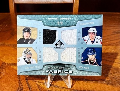 2007-08 UD SPGU SIDNEY CROSBY / OVECHKIN / FLEURY / NASH +++ SEVEN JERSEY #D 6/6
