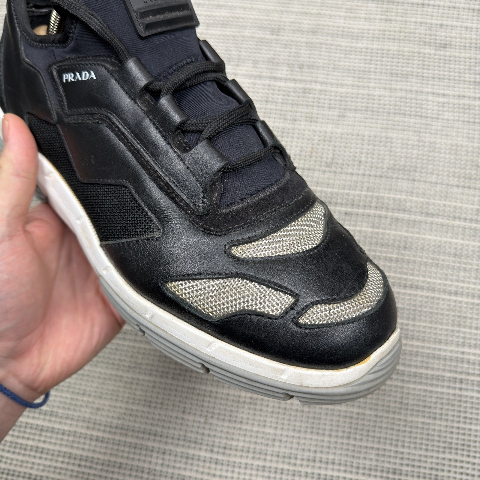 Prada Low Leather Technical Runner Trainers Sneak… - image 10