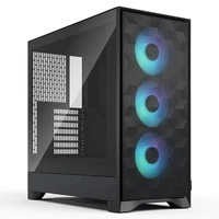 Fractal Design Pop Air Black TG 120mm RGB Fans ATX Mid Tower Case Tempered Glass