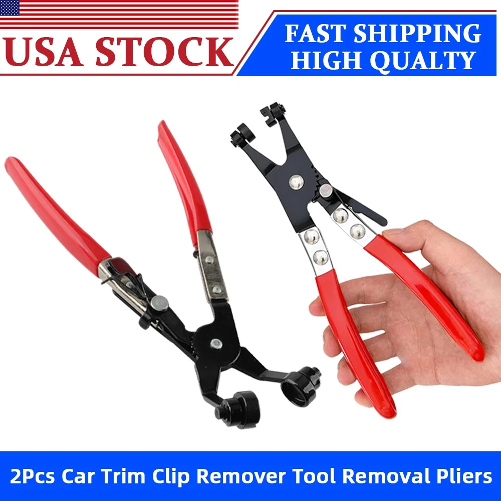 DAYUAN 9 Piezas Juego De Alicates Para Abrazadera De Manguera (con Banda Angular Y Plana Para Mordaza), Herramienta Universal De Extracción De Tubo Giratorio, Kit De Accesorios Para Automóvil