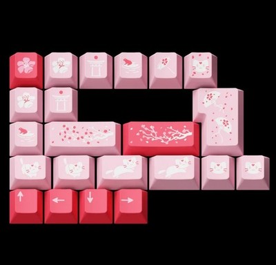 GMK Hazakura - SEALED Novelty Keycaps - Double Shot Keycaps For Keyboards