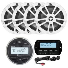 JBL PRV175 Bluetooth Stereo Receiver, 4X 6.5" Speakers, USB/AUX Mount, Remote