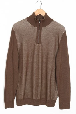 Pull pull homme HUGO BOSS Ofilato zip coton laine taille L VR4106 - Photo 1/4