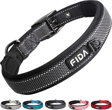 Heavy Duty Dog Collar, Ultra Comfortable Soft Neoprene Padded, Adjustable Reflec