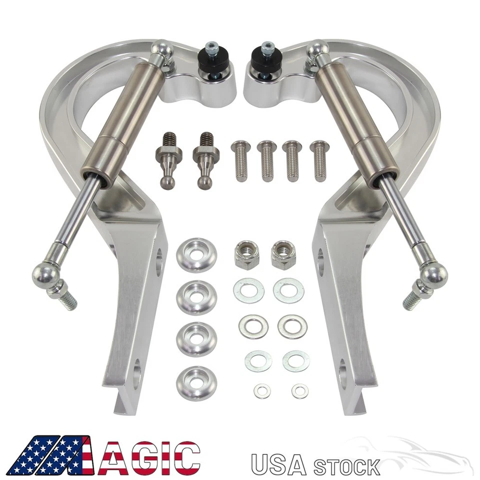 Left+Right Billet Aluminum Hood Hinge Kit For 1967-1969 Chevrolet Camaro Trunk Foto 2 de 4