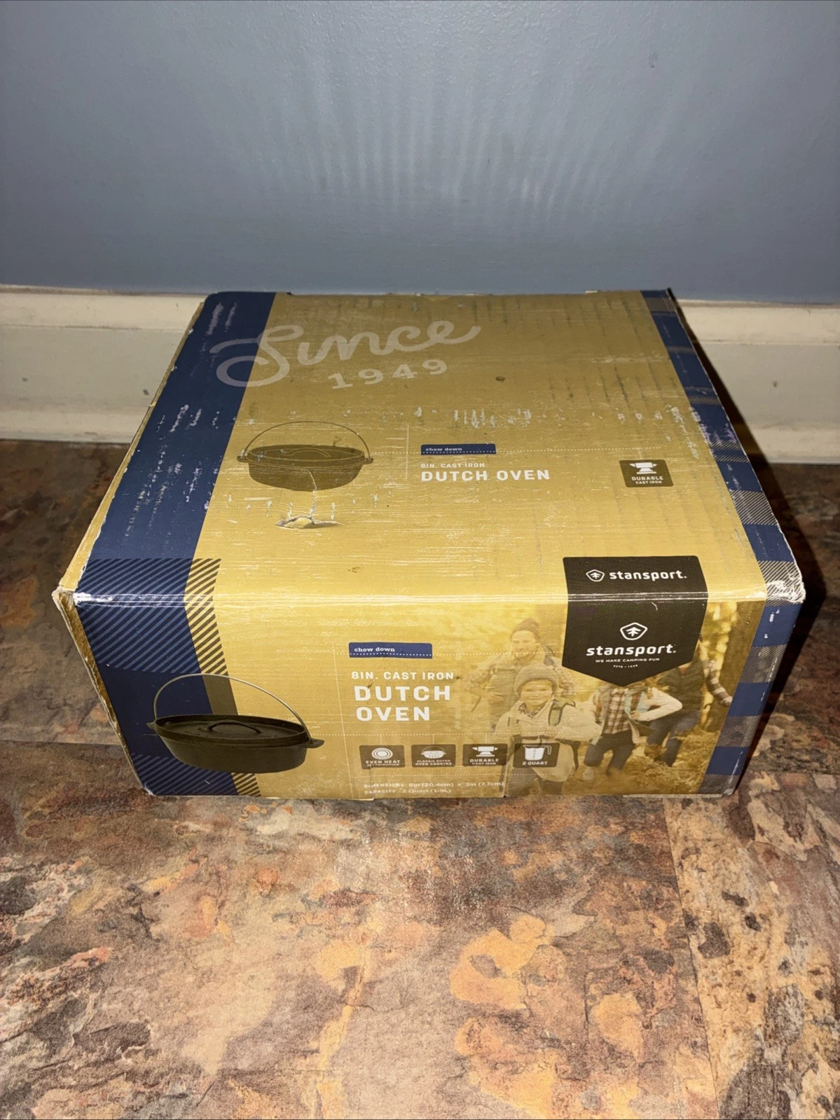 Stansport 8” 2 Qt Pre-Seasoned Cast Iron Dutch Oven Brand New In Box
Opens in a new window or tab