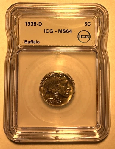 1936-D Buffalo Nickel Graded Slabbed ICG MS 64