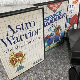 Sega Master System Console+Games+joystick+Light Gun+3D Glasses+Cables WORKS READ