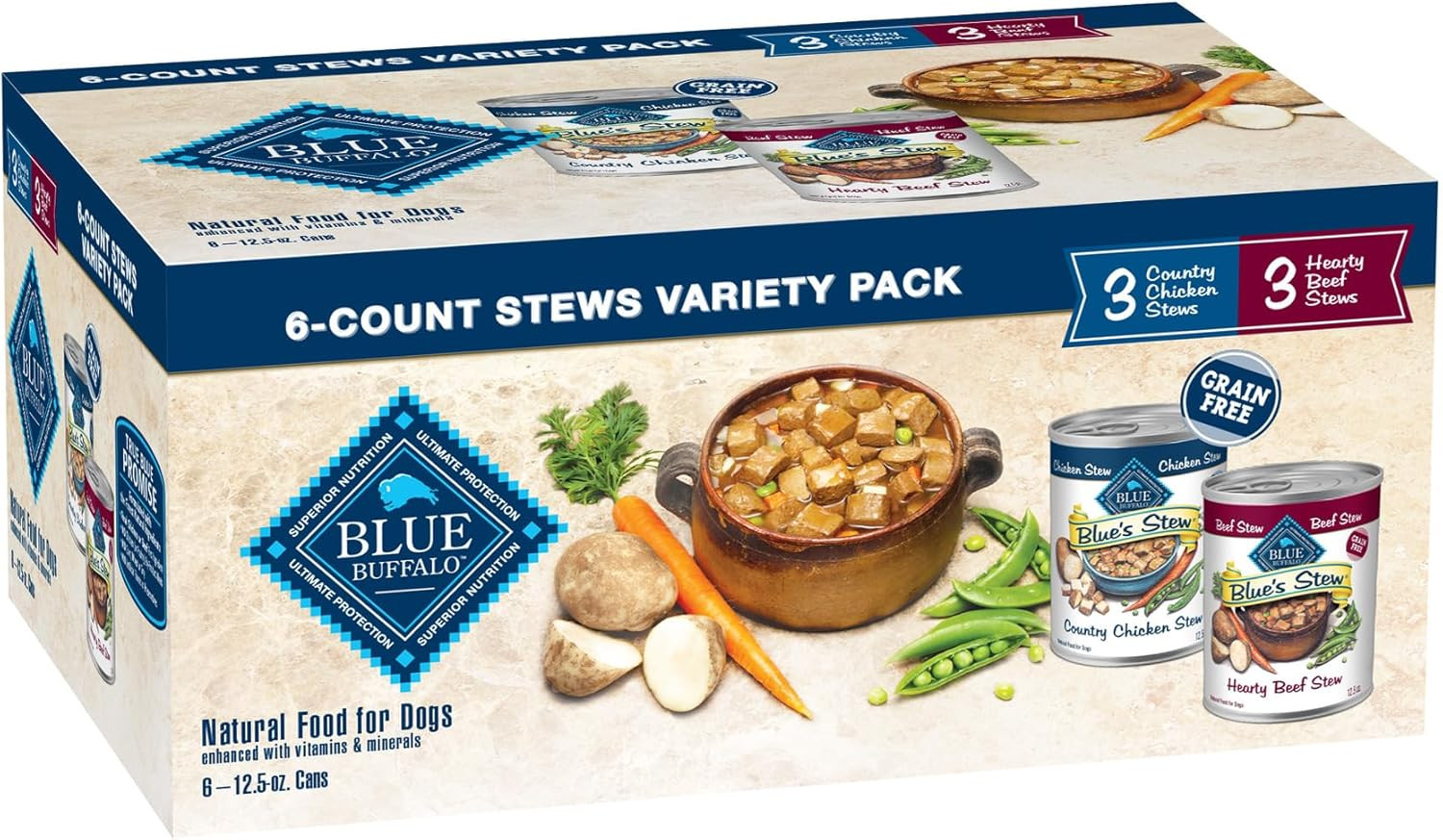 Blue'S Stew Natural Wet Dog Food, Made with Natural Ingredie