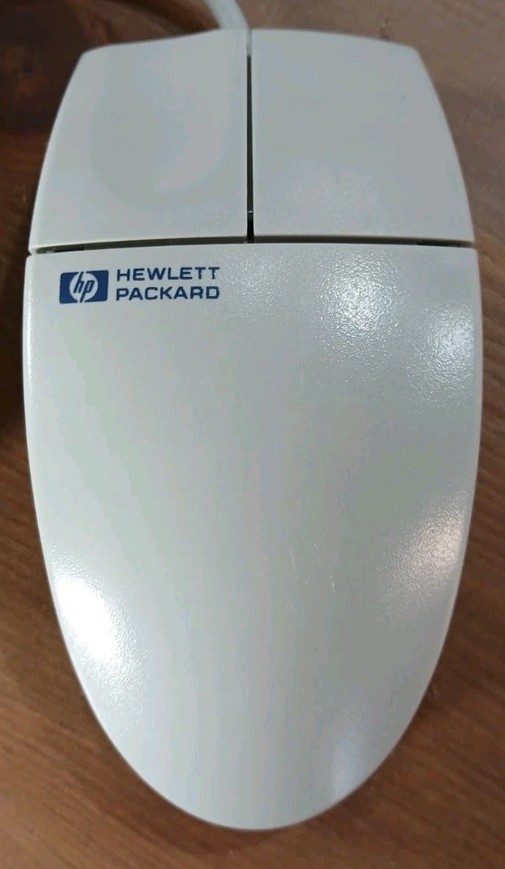 Vtg EUC HP 2-Button Wired PC Mouse 6-Pin mini-DIN PS/2 Connector M-S34 5182-8864 - Image 2 of 4