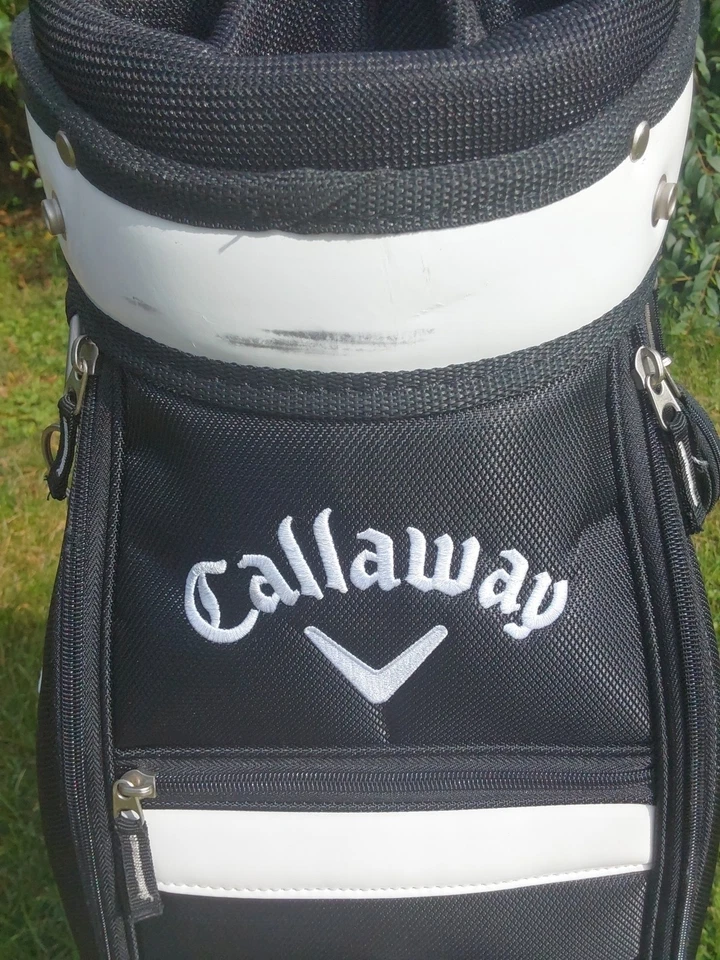 Callaway Solaire Ladies Golf Bag Black White Trim 9 Way Divider Rain Hood - Image 2 of 4