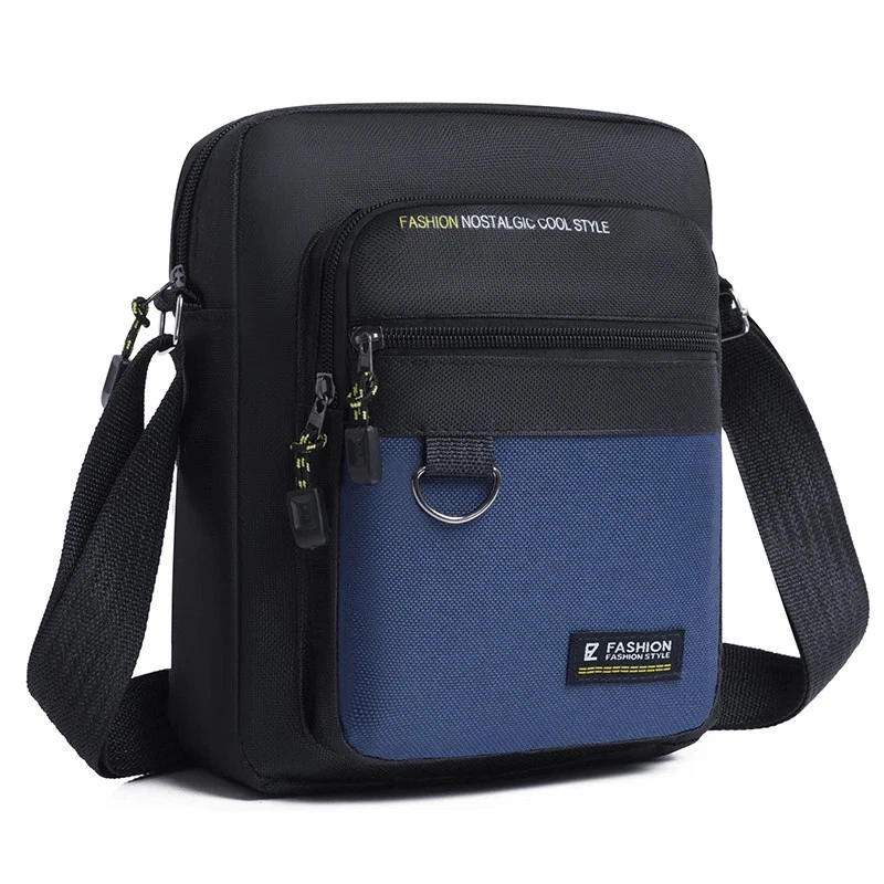 Mens Oxford Lightweight Waterproof Shoulder Bag Phone Pockets Keys - Image 2 of 4