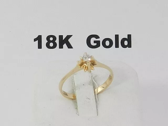 18K Yellow Gold Ring 6 3 4 eBay