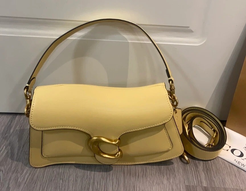 Bolso de Hombro COACH Twisted Tabby Moonlight CAN26 Outlet NUEVO Cuero