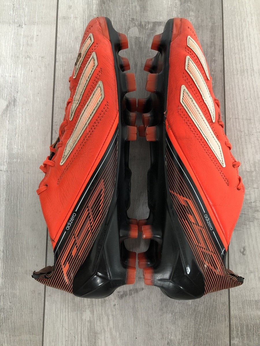 Adidas F50 Adizero TRX FG Leather Red Football Cleats US8 UK7 1/2