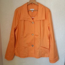 Charter Club Women's Stretch Cotton Summer Jacket Xl Bright Apricot