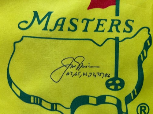 Masters Souvenir Flag w/ Jack Nicklaus Augusta National PGA - Picture 2 of 3