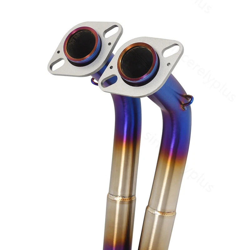 Puntas de escape de cabezal tubo de enlace para Kawasaki Ninja 250 400 Z250 Z400 motocicleta Foto 3 de 4