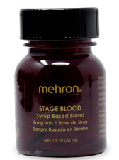 MEHRON STAGE BLOOD FAKE BLOOD MAKEUP BRIGHT ARTERIAL MOVIE SPECIAL EFFECTS I OZ