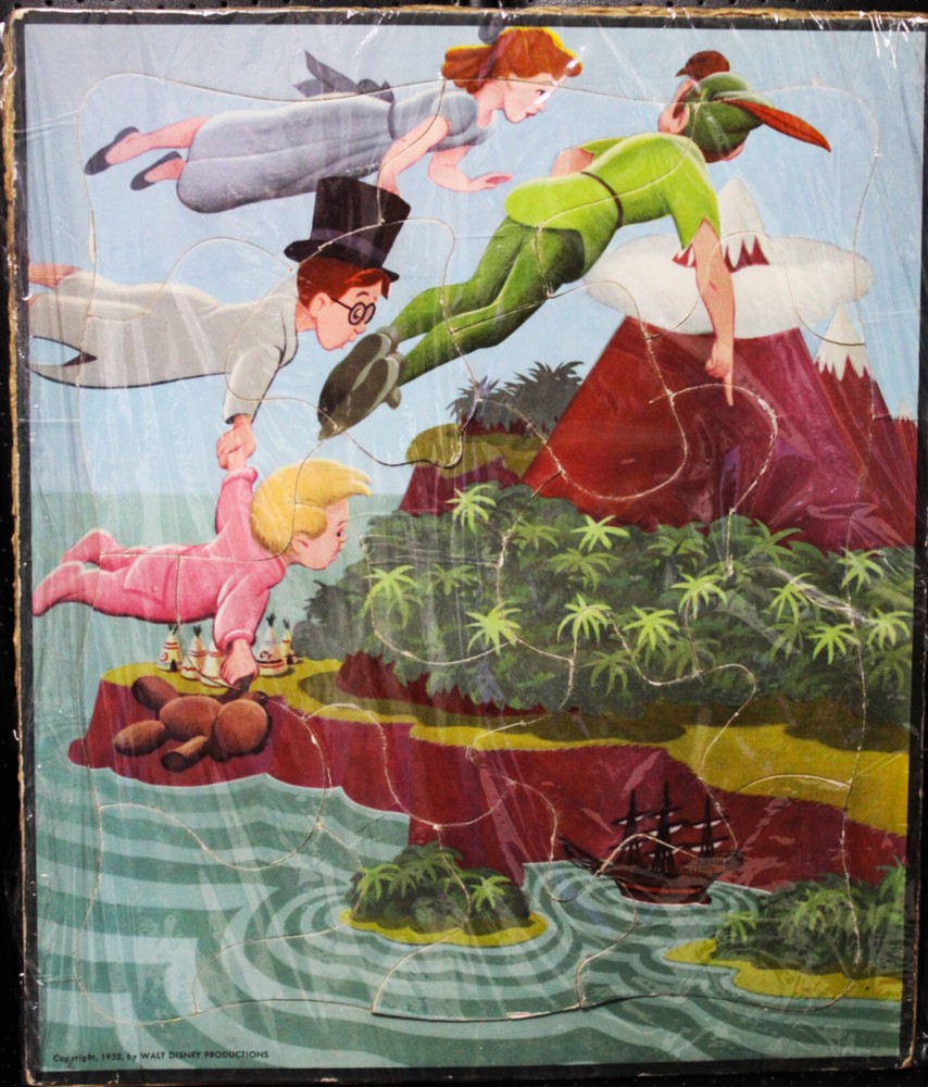 VINTAGE WALT DISNEY PRODUCTIONS COPYRIGHT 1952 PETER PAN  PUZZLE-USED
