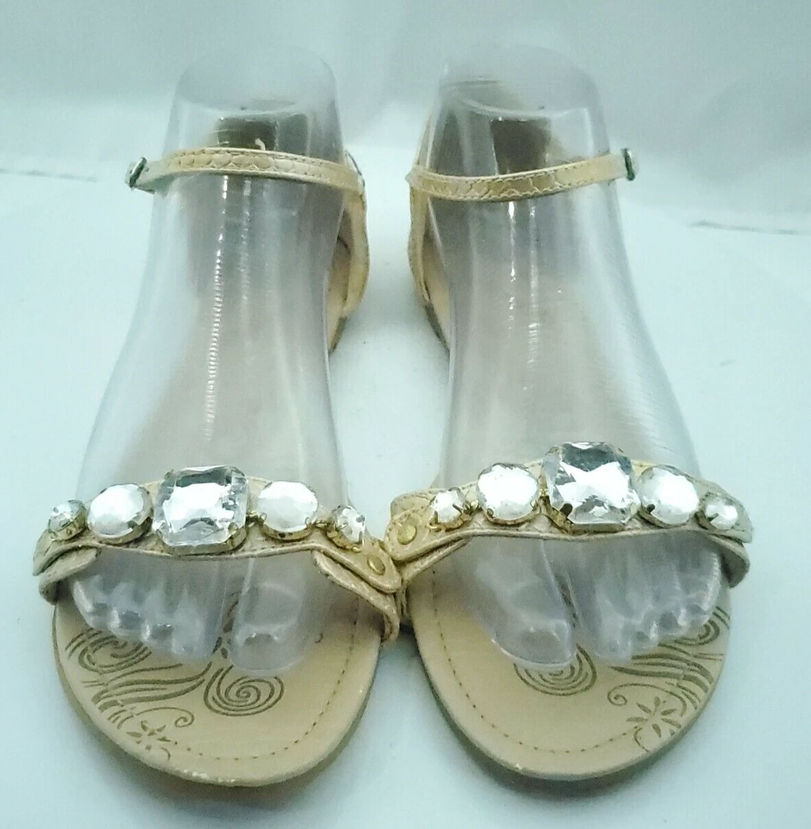 Bamboo rhinestone sandals sale