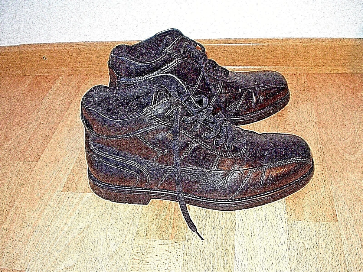 Hush Puppies Comfort Lederstiefel Gr.45 schwarz general berholt