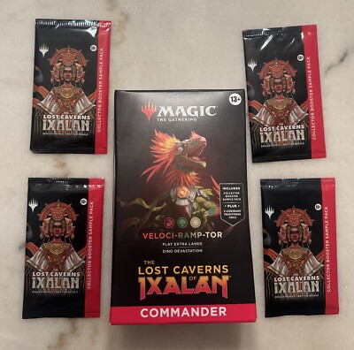 MTG The Lost Caverns of Ixalan Commander Deck Veloci-Ramp-Tor + 4 Sample Packs